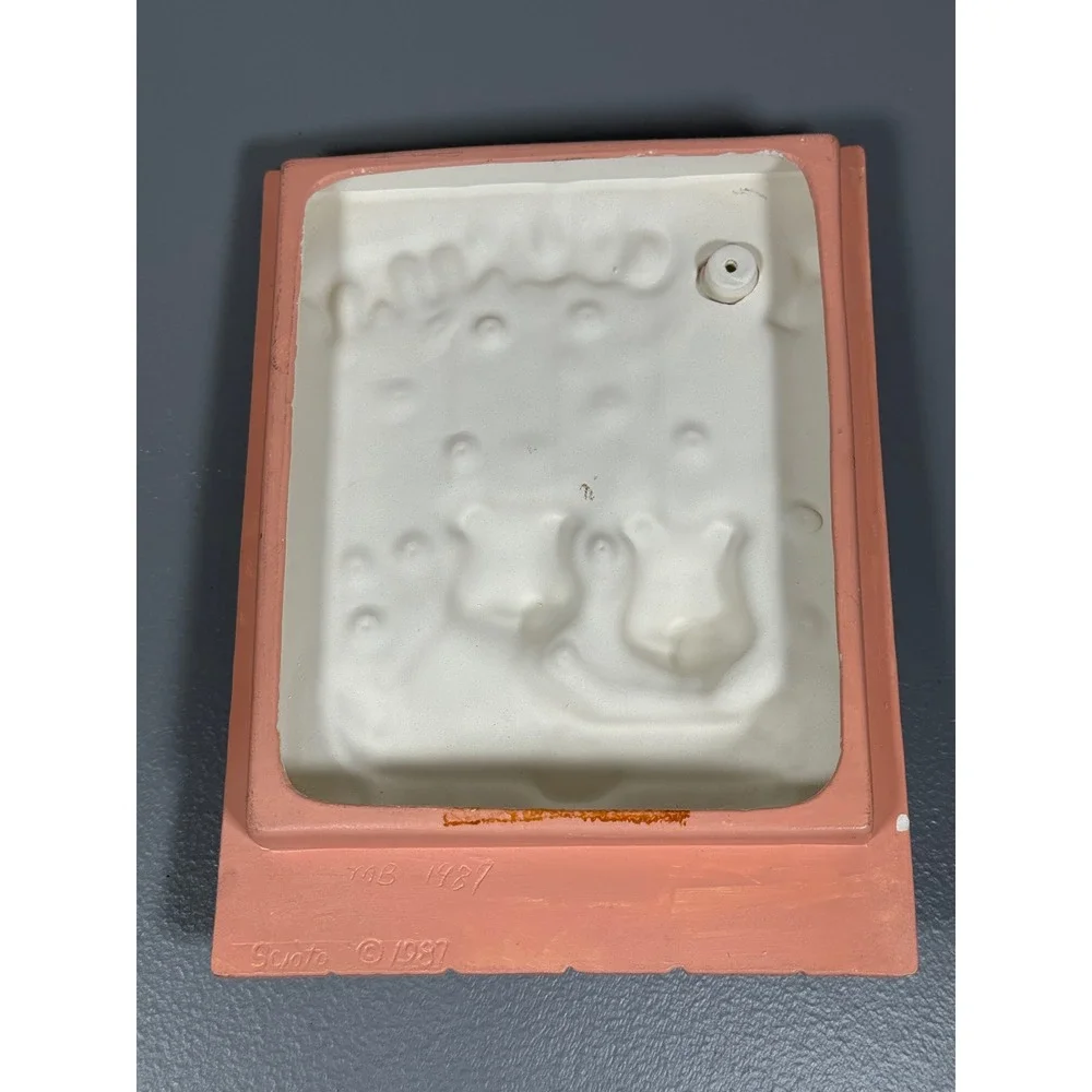 Vintage 1987 Scioto Ceramic Pig Wall Plaque I Love Country Farmhouse Decor Pink